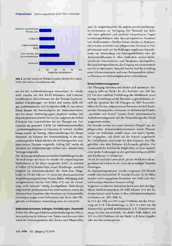 Vorschauseite 3: Einführung und Evaluation eines Stationsapothekers in der Neurochirurgie
