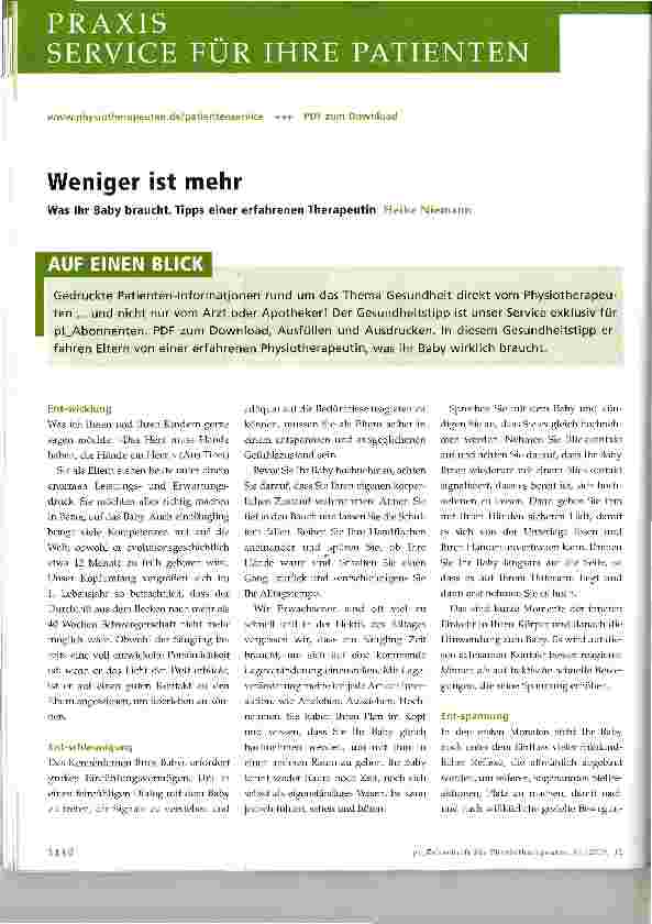 Vorschauseite 1: Weniger ist mehr
