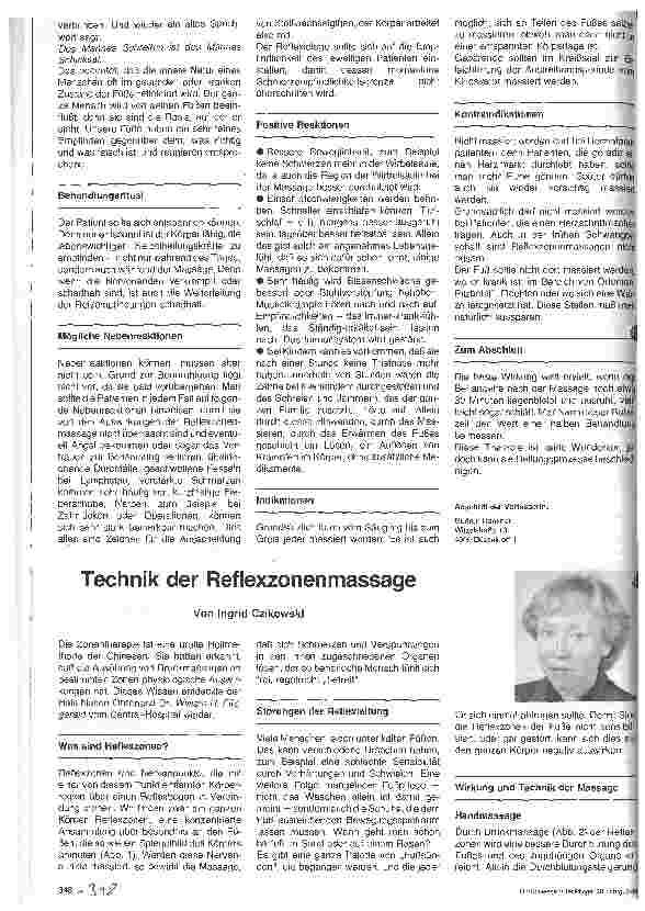 Vorschauseite 1: Technik der Reflexzonenmassage