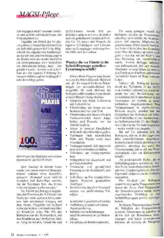 Vorschauseite 4: Hilfe zur Selbsthilfe Der Stomaträger und die ilco