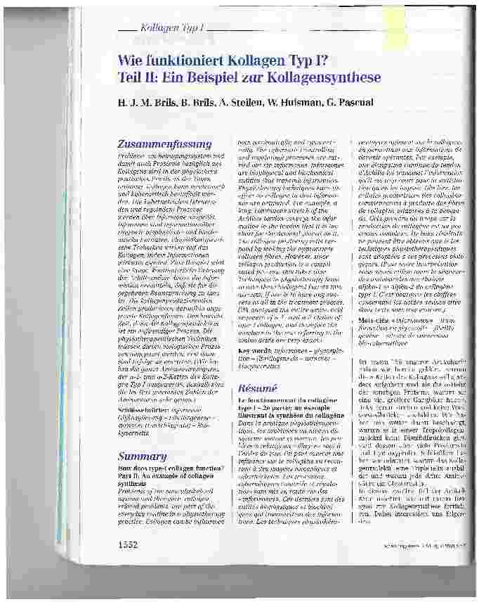 Vorschauseite 1: Wie funktioniert Kollagen Typ I? Teil II: Ein Beispiel zur Kollagensynthese