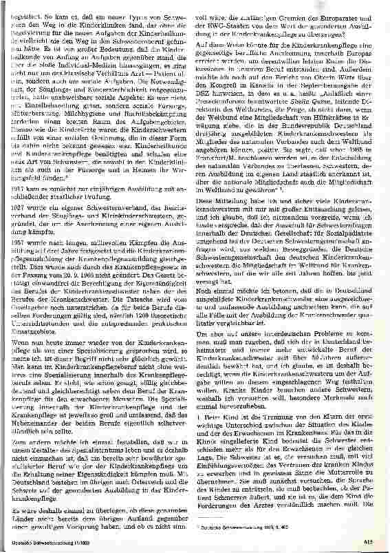 Vorschauseite 2: Das Berufsbild der Kinderkrankenschwester