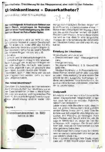 Vorschauseite 1: Urininkontinenz = Dauerkatheter? Dauerkatheter: Erleichterung für das Pflegepersonals