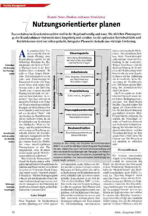 Vorschauseite 1: Nutzungsorientierter planen Bauen: Neues Denken und neue Strukturen