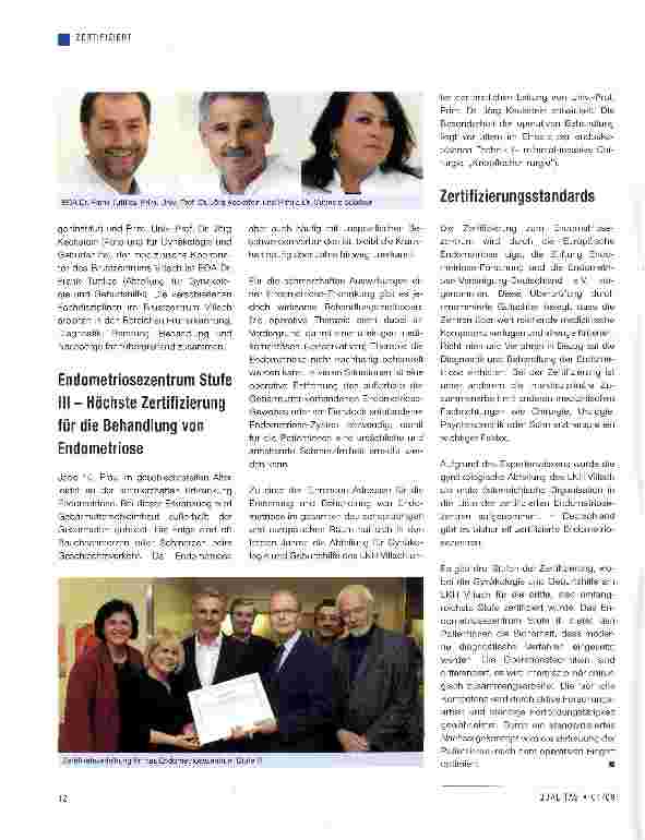 Vorschauseite 2: LKH Villach erhält zwei neue Zertifizierungen