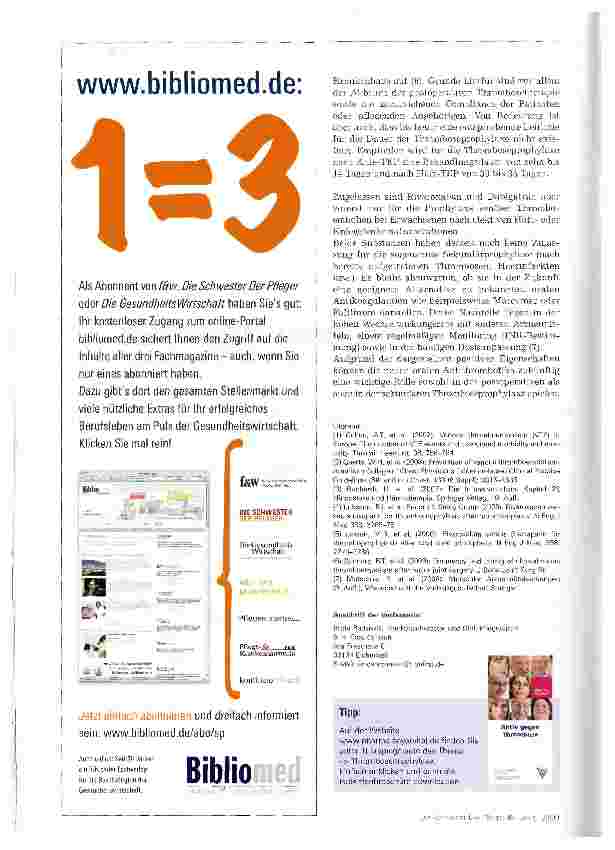 Vorschauseite 3: Neue Perspektiven der oralen Thromboseprophylaxe