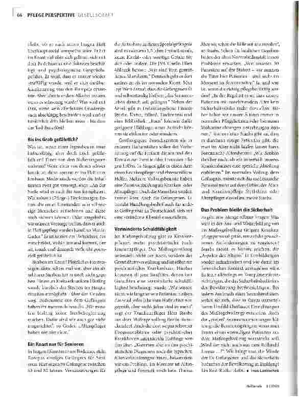 Vorschauseite 3: Lebensabend hinter Gittern