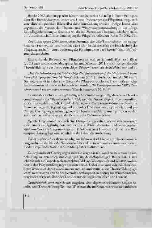 Vorschauseite 3: Was Hänschen nicht lernt, lernt Hans nimmermehr? Ein Beitrag über die Rolle der Lehre im Zusammenhang mit der Theorieentwicklung in der Pflege