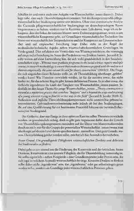 Vorschauseite 4: Was Hänschen nicht lernt, lernt Hans nimmermehr? Ein Beitrag über die Rolle der Lehre im Zusammenhang mit der Theorieentwicklung in der Pflege