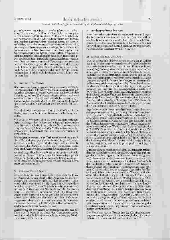 Vorschauseite 3: Glaubhaftigkeitsbeurteilung im Opferentschädigungsrecht