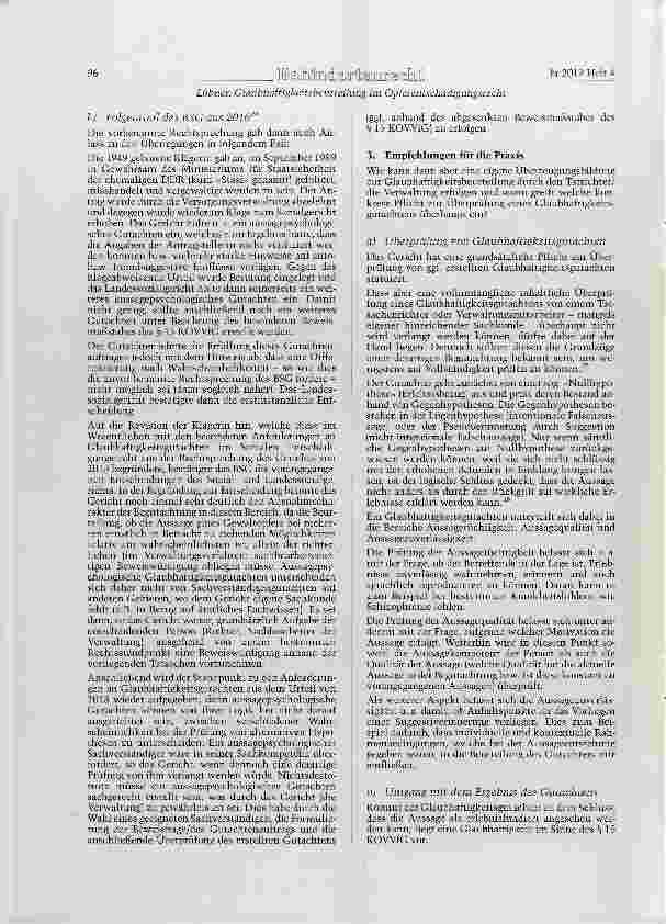 Vorschauseite 4: Glaubhaftigkeitsbeurteilung im Opferentschädigungsrecht