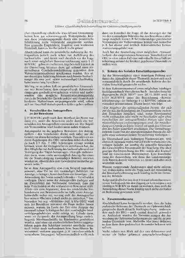 Vorschauseite 6: Glaubhaftigkeitsbeurteilung im Opferentschädigungsrecht