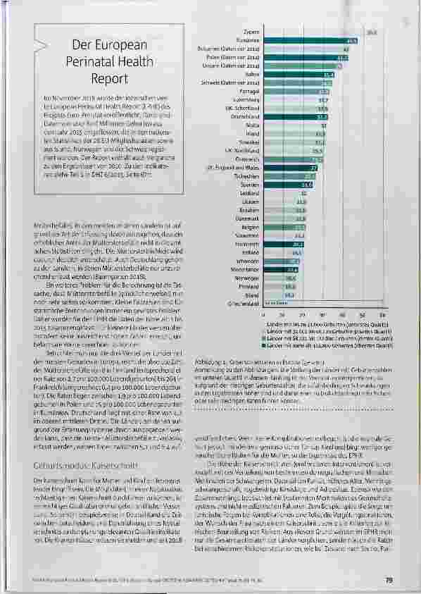 Vorschauseite 2: European Perinatal Health Report 2018, Teil 2 Mütter in Europa