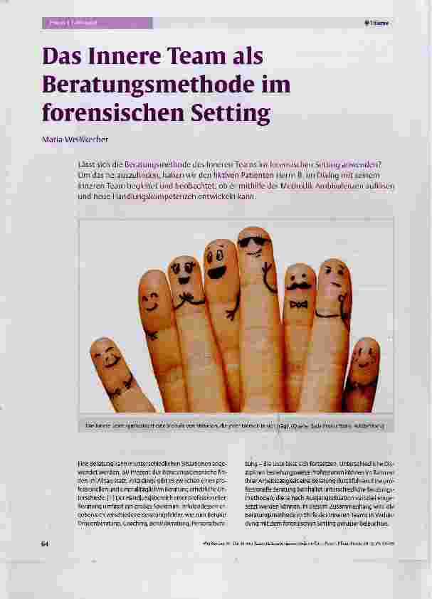 Vorschauseite 1: Das Innere Team als Beratungsmethode im forensischen Setting