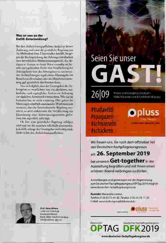 Vorschauseite 4: ARBEITSZEIT IN DER PFLEGE MUSS ERFASST WERDEN