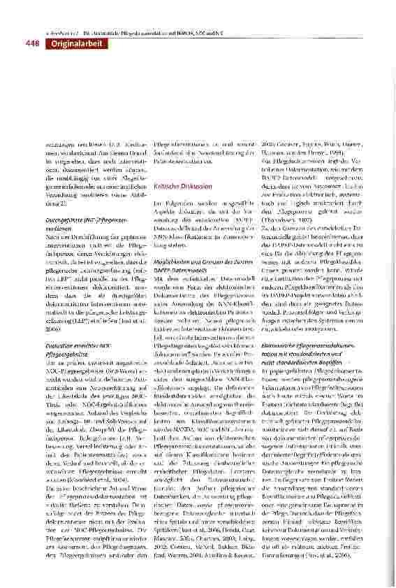 Vorschauseite 6: Die elektronische Anwendung der NANDA-, NOCund NIC-Klassifikationen und Folgerungen für die Pflegepraxis