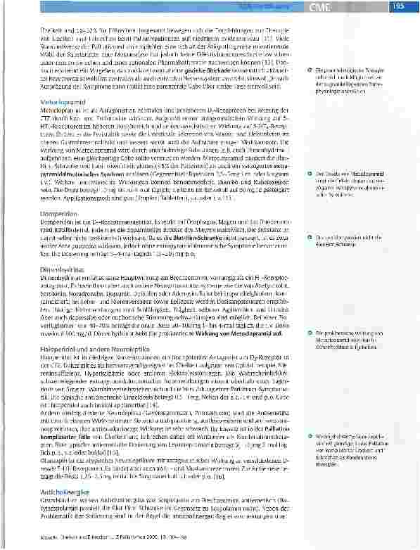 Vorschauseite 5: Übelkeit und Erbrechen beim PalliativpatientenPathogenese, Diagnose und Therapiemöglichkeiten
