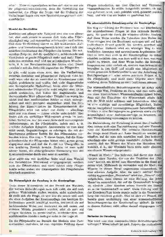 Vorschauseite 2: Die Krankenpflege als wissenschaftliches Forschungsgebiet der Medizin