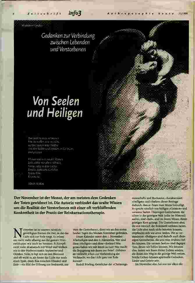 Vorschauseite 1: Von Seelen und Heiligen Gedanken zur Verbindung zwischen Lebenden und Verstorbenen