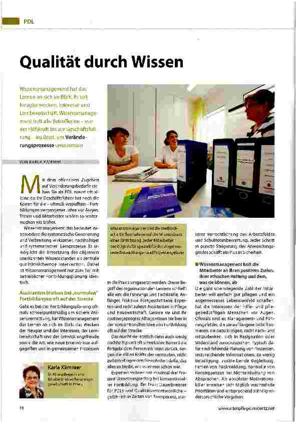 Vorschauseite 1: Qualität durch Wissen
