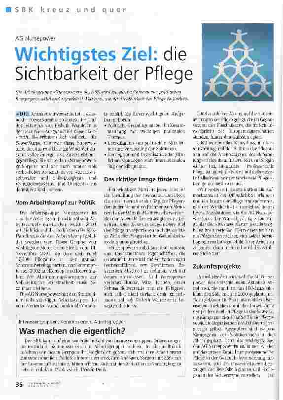 Vorschauseite 1: Wichtigstes Ziel: die Sichtbarkeit der Pflege