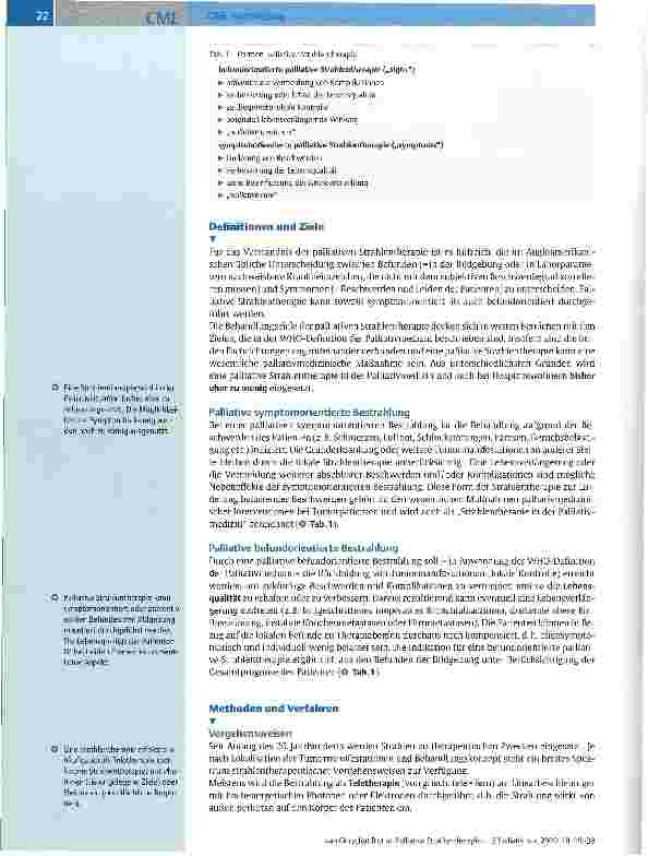 Vorschauseite 2: Palliative Strahlentherapie