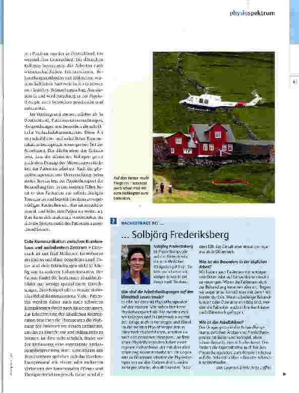 Vorschauseite 2: Physiotherapeuten sind willkommen