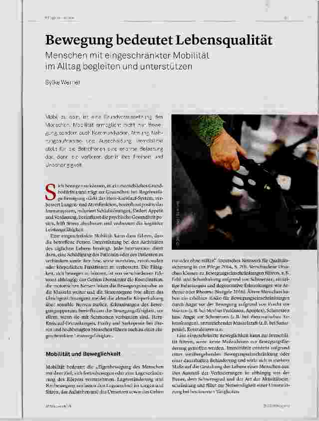 Vorschauseite 1: Bewegung bedeutet Lebensqualität