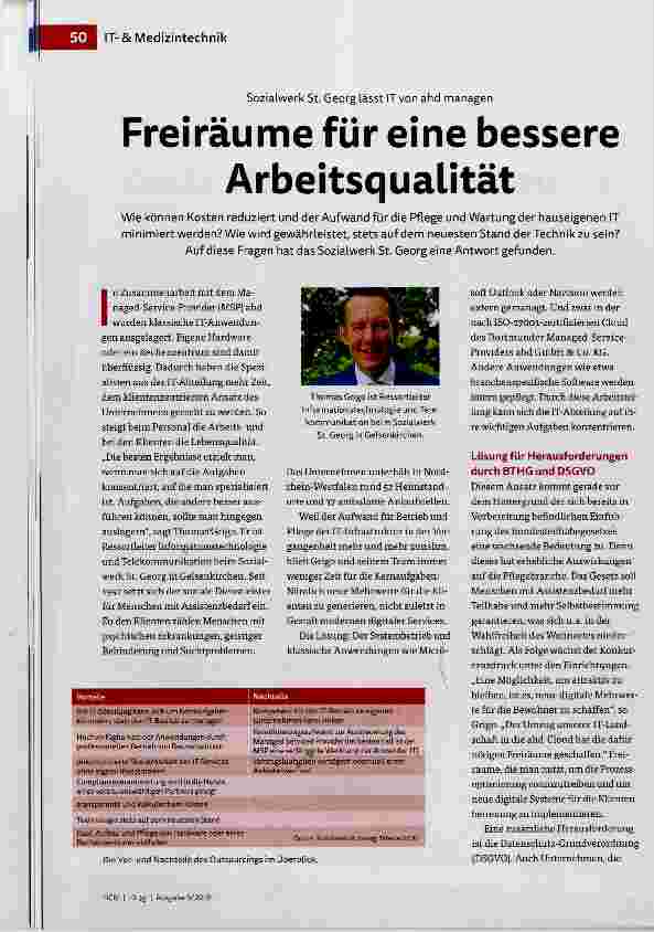 Vorschauseite 1: Freiräume für eine bessere Arbeitsqualität