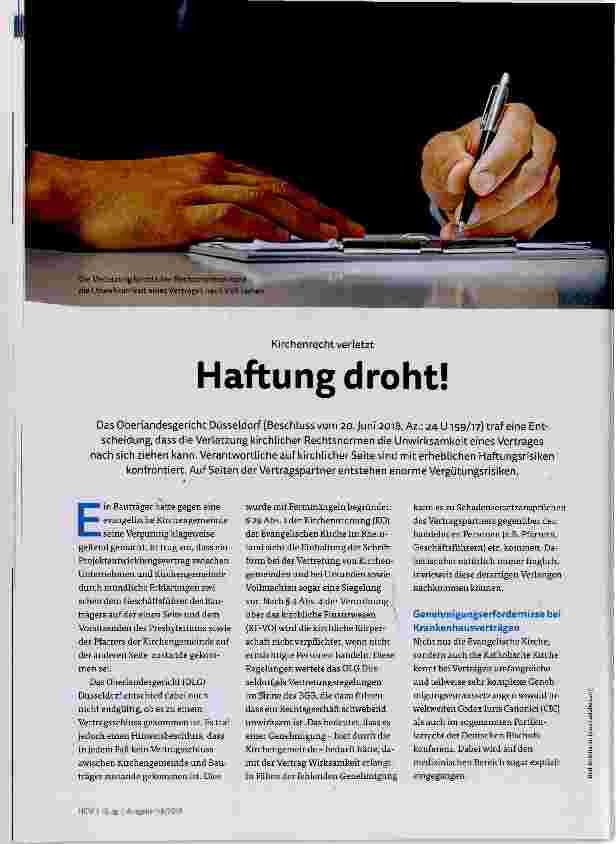 Vorschauseite 1: Haftung droht!