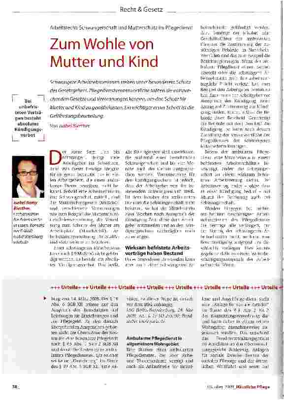 Vorschauseite 1: Zum Wohle von Mutter und Kind