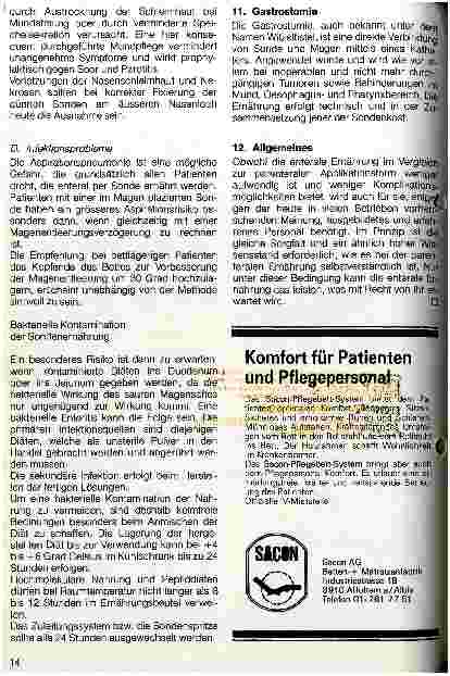 Vorschauseite 6: Sondenernährung Allgemeine Überlegungen zu Entwicklung, Anwendung, Zusammensetzung und Gebrauch der Sondenernährung