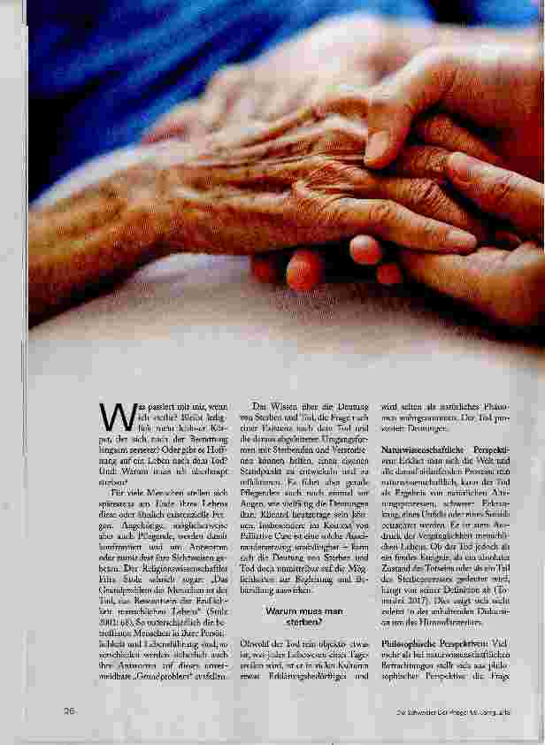 Vorschauseite 1: Mit Tod und Sterben religionssensibel umgehen