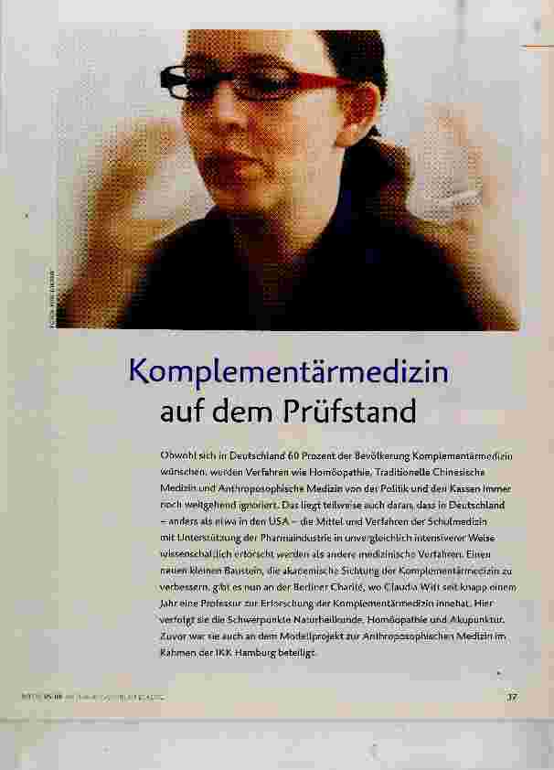 Vorschauseite 1: Komplementärmedizin auf dem Prüfstand