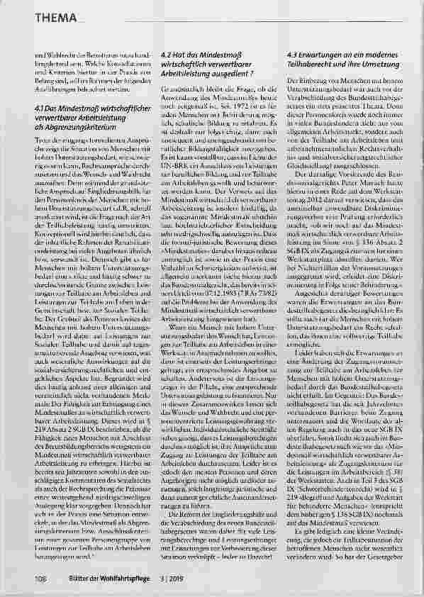 Vorschauseite 4: Eingeschränkte Teilhabe am Arbeitsleben für Menschen mit hohem Unterstützungsbedarf in Deutschland - aktuelle Situation und Ausblick