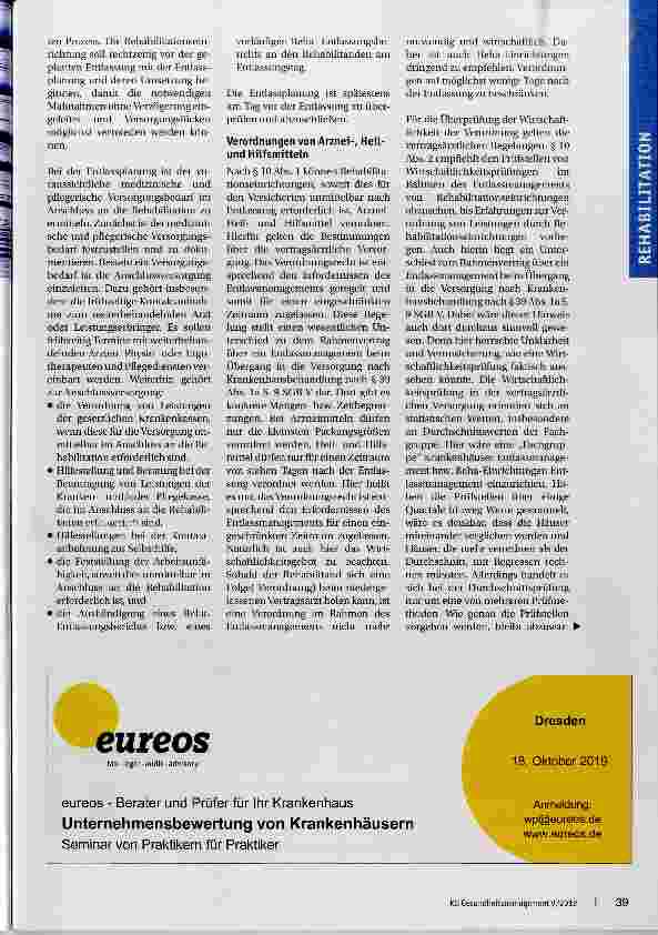 Vorschauseite 2: Entlassmanagement in der Rehabilitation