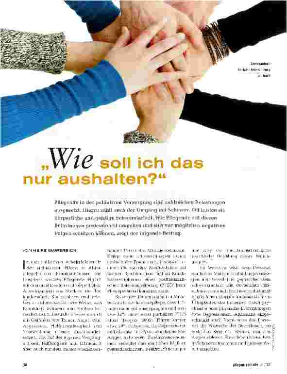Vorschauseite 1: „WlE soll ich das nur aushalten?