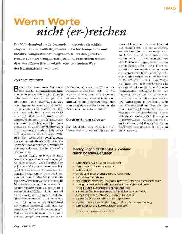 Vorschauseite 1: Wenn Worte nicht (er-)reichen