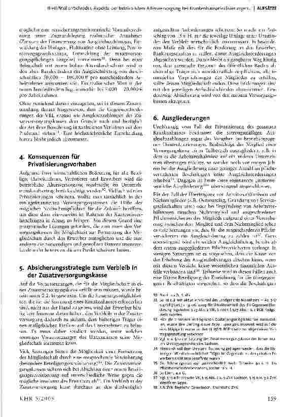 Vorschauseite 4: Aspekte der betrieblichen Altersversorgung bei Krankenhausprivatisierungen und Ausgliederungen