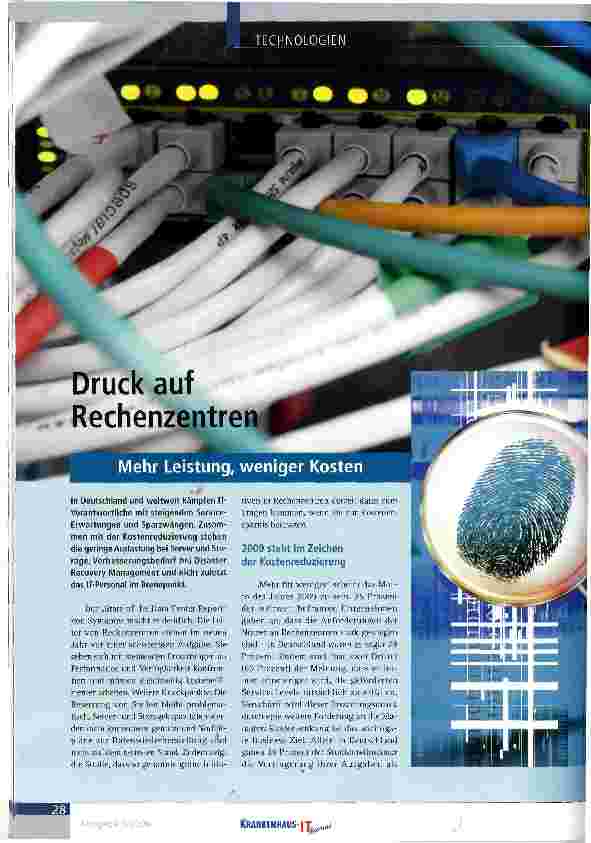 Vorschauseite 1: Druck auf Rechenzentren