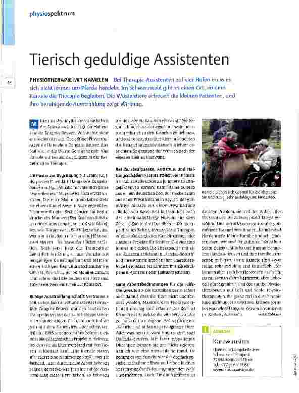 Vorschauseite 1: Tierisch geduldige Assistenten