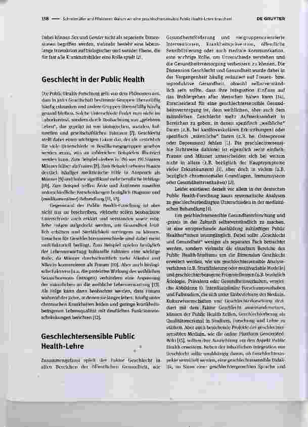 Vorschauseite 2: Warum wir eine geschlechtersensible Public Health-Lehre brauchen!