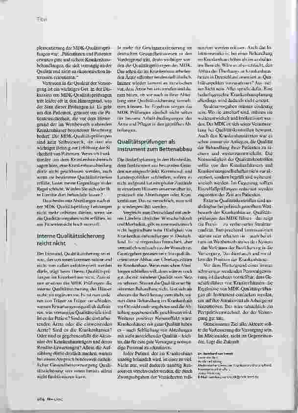 Vorschauseite 3: Externe Kontrollen sind unabdingbar