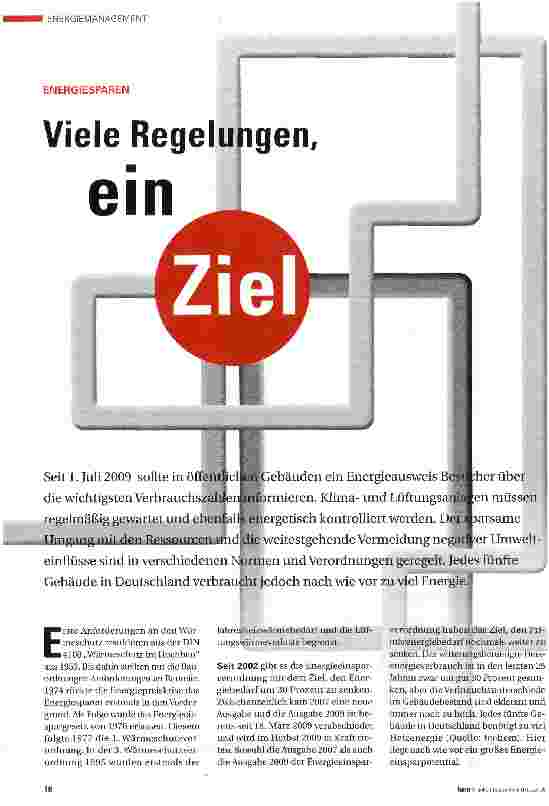 Vorschauseite 1: Viele Regelungen, ein Ziel