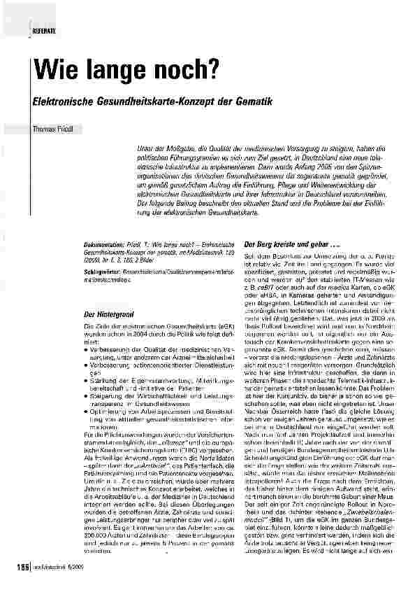 Vorschauseite 1: Wie lange noch?