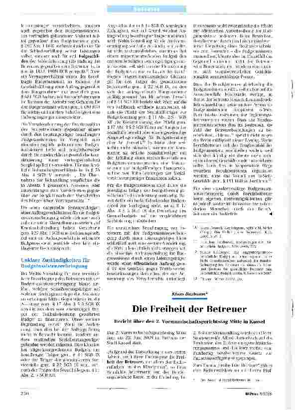 Vorschauseite 1: Die Freiheit der Betreuer