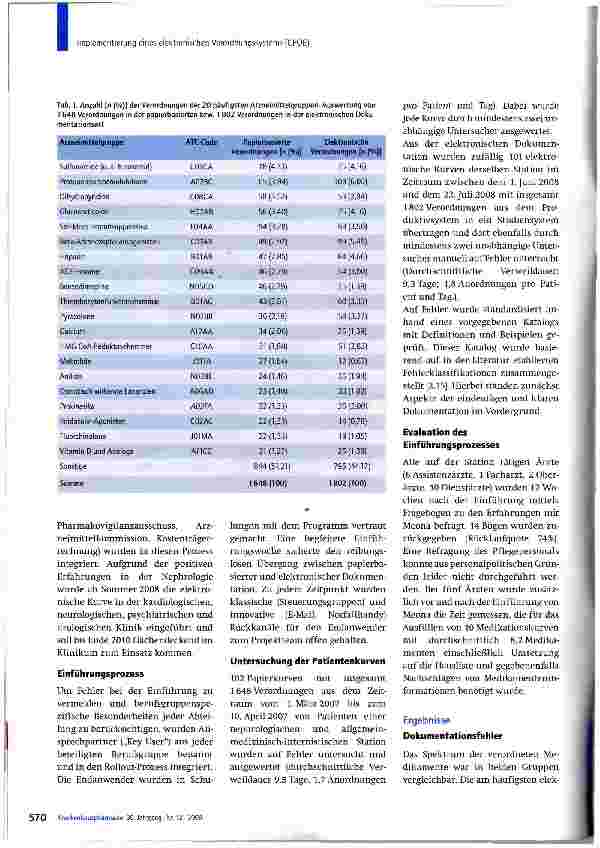 Vorschauseite 2: Implementierung eines elektronischen Verordnungssystems (CPOE)