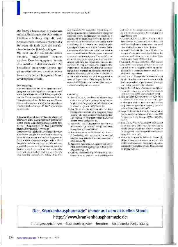 Vorschauseite 6: Implementierung eines elektronischen Verordnungssystems (CPOE)