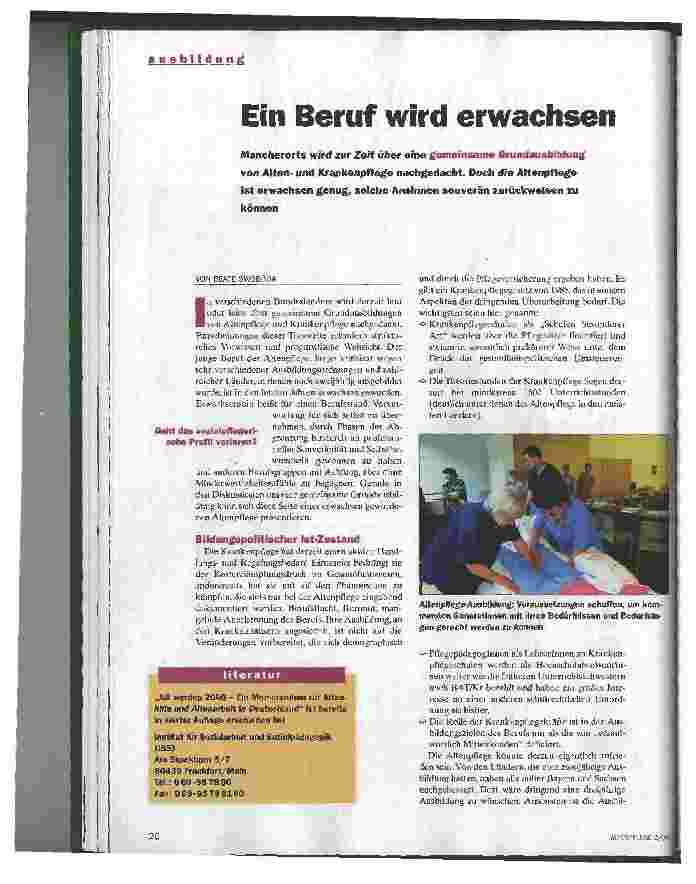 Vorschauseite 1: Ein Beruf wird erwachsen