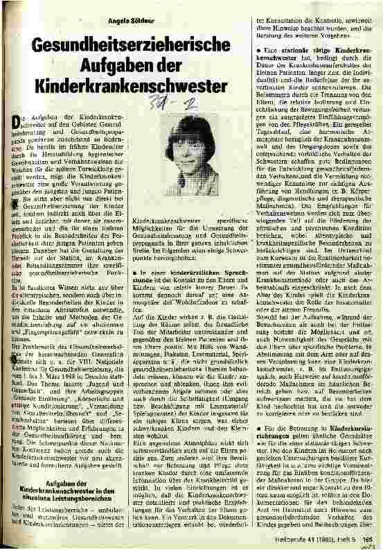 Vorschauseite 1: Gesundheitserzieherische Aufgaben der Kinderkrankenschwester